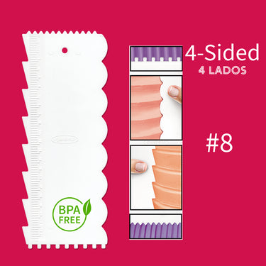 4-Sided Plastic Cake Decorating Comb #8 (3